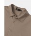 Mens Solid Color Button Up Daily Short Sleeve Shirts